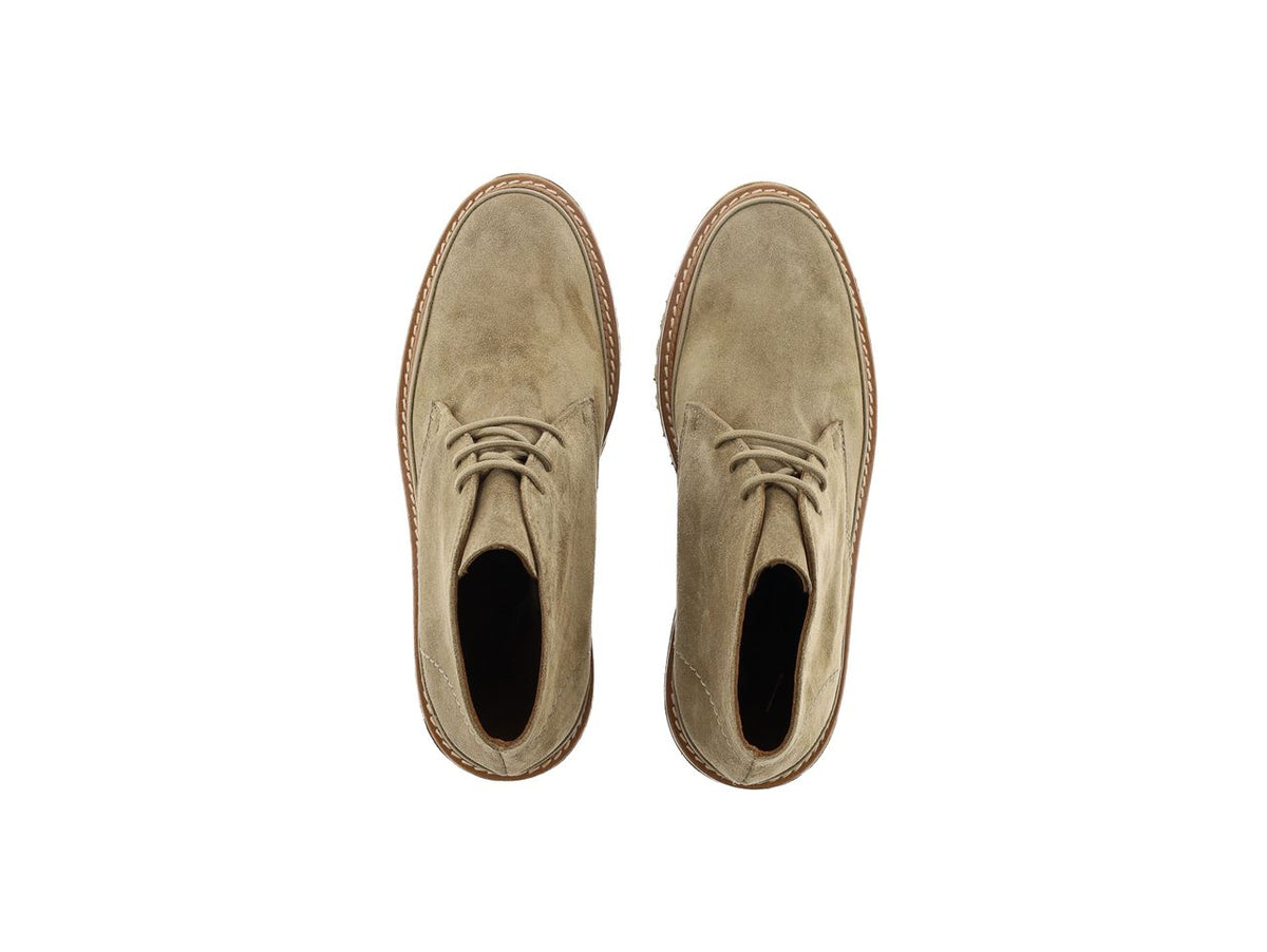 BOTIN PLATAFORMA CARMEN VELOUR TAUPE