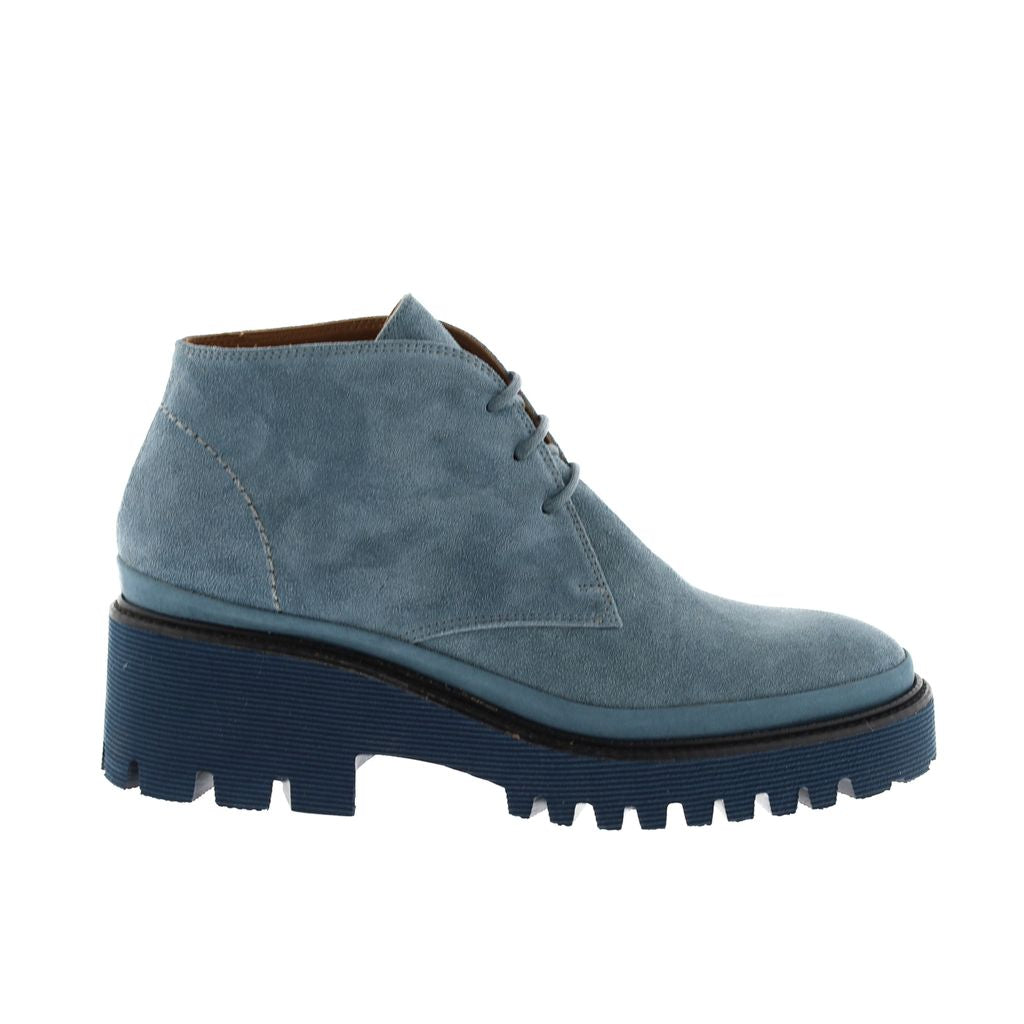 BOTIN PLATAFORMA CARMEN VELOUR AQUA
