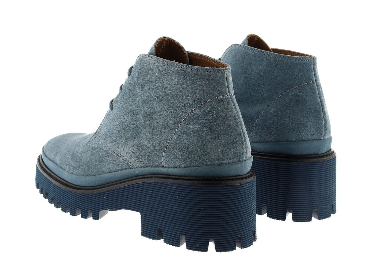 BOTIN PLATAFORMA CARMEN VELOUR AQUA