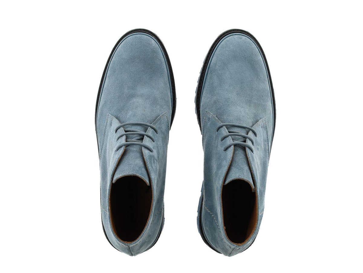 BOTIN PLATAFORMA CARMEN VELOUR AQUA