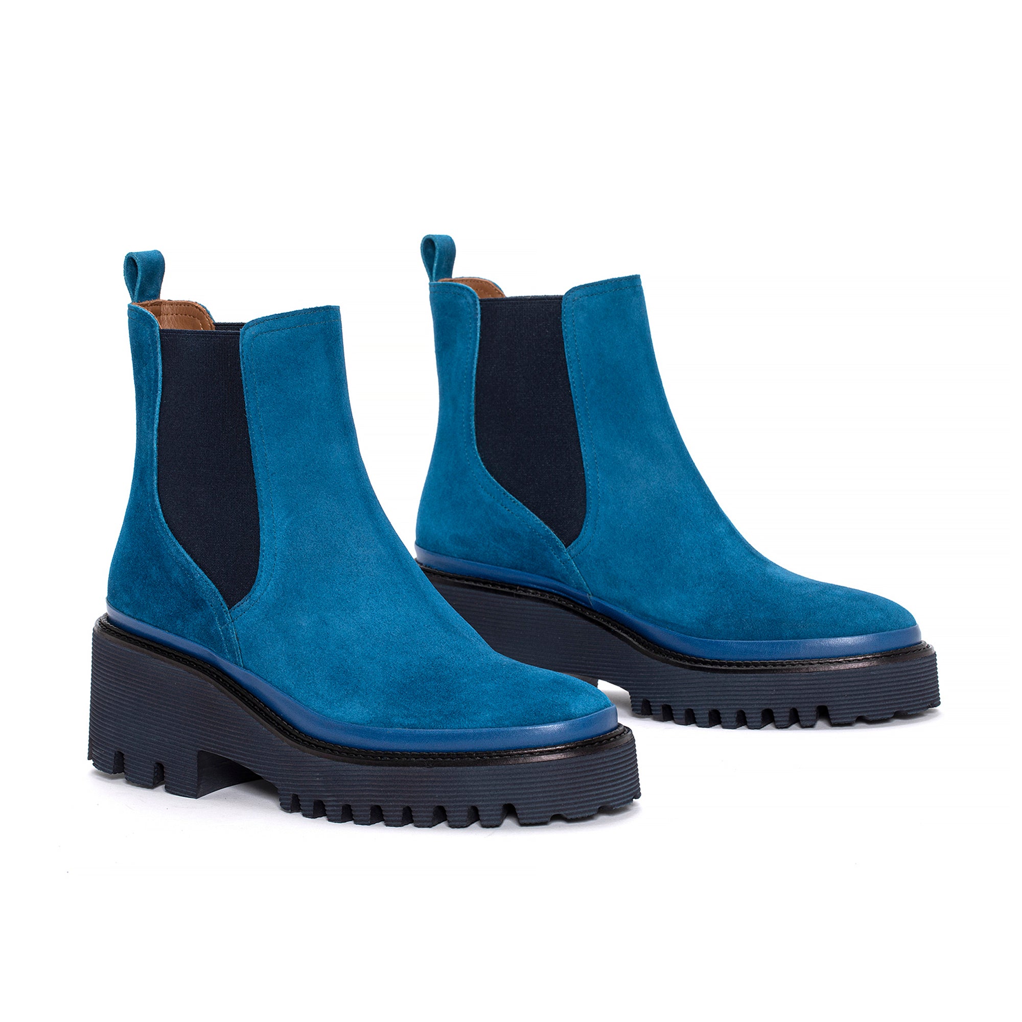 BOTIN PLATAFORMA CARMEN VELOUR ROYAL