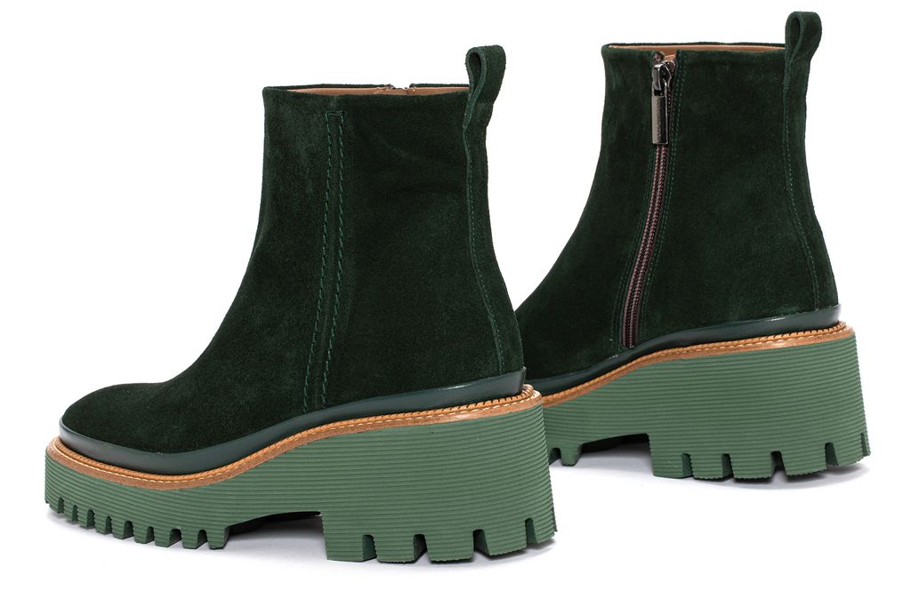 BOTIN PLATAFORMA CARMEN VELOUR BOSQUE