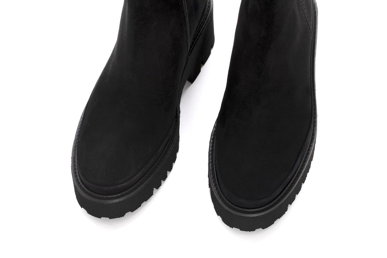 CARMEN PLATFORM ANKLE BOOT IN BLACK SUEDE