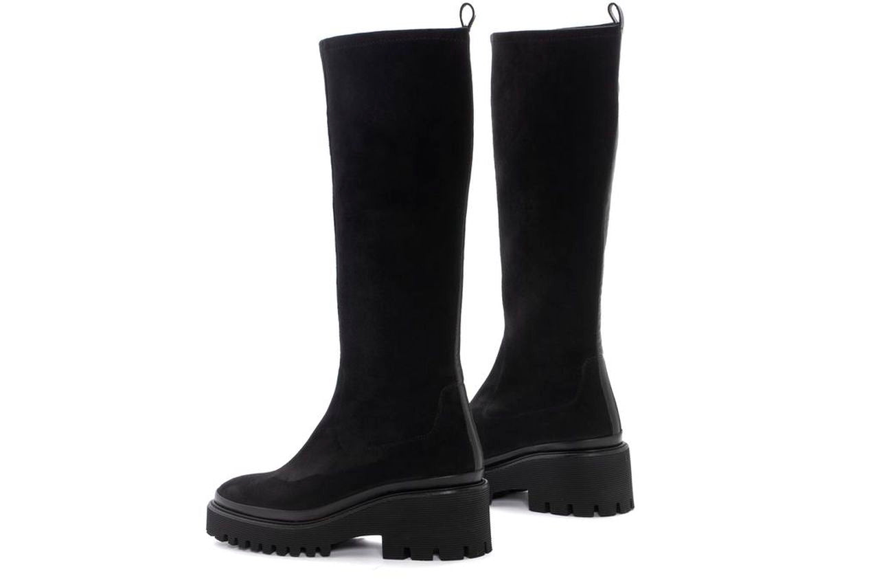 BOTA CARMEN VELOUR JET STRECH NEGRO
