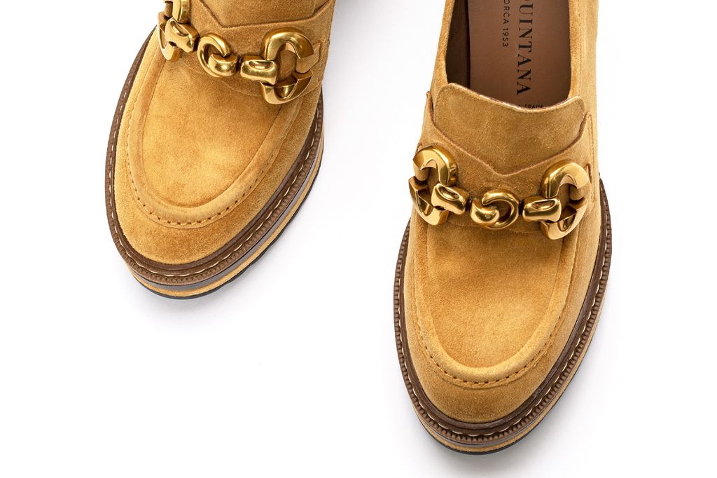 ZAPATO TACON OLIVIA VELOUR HONEY