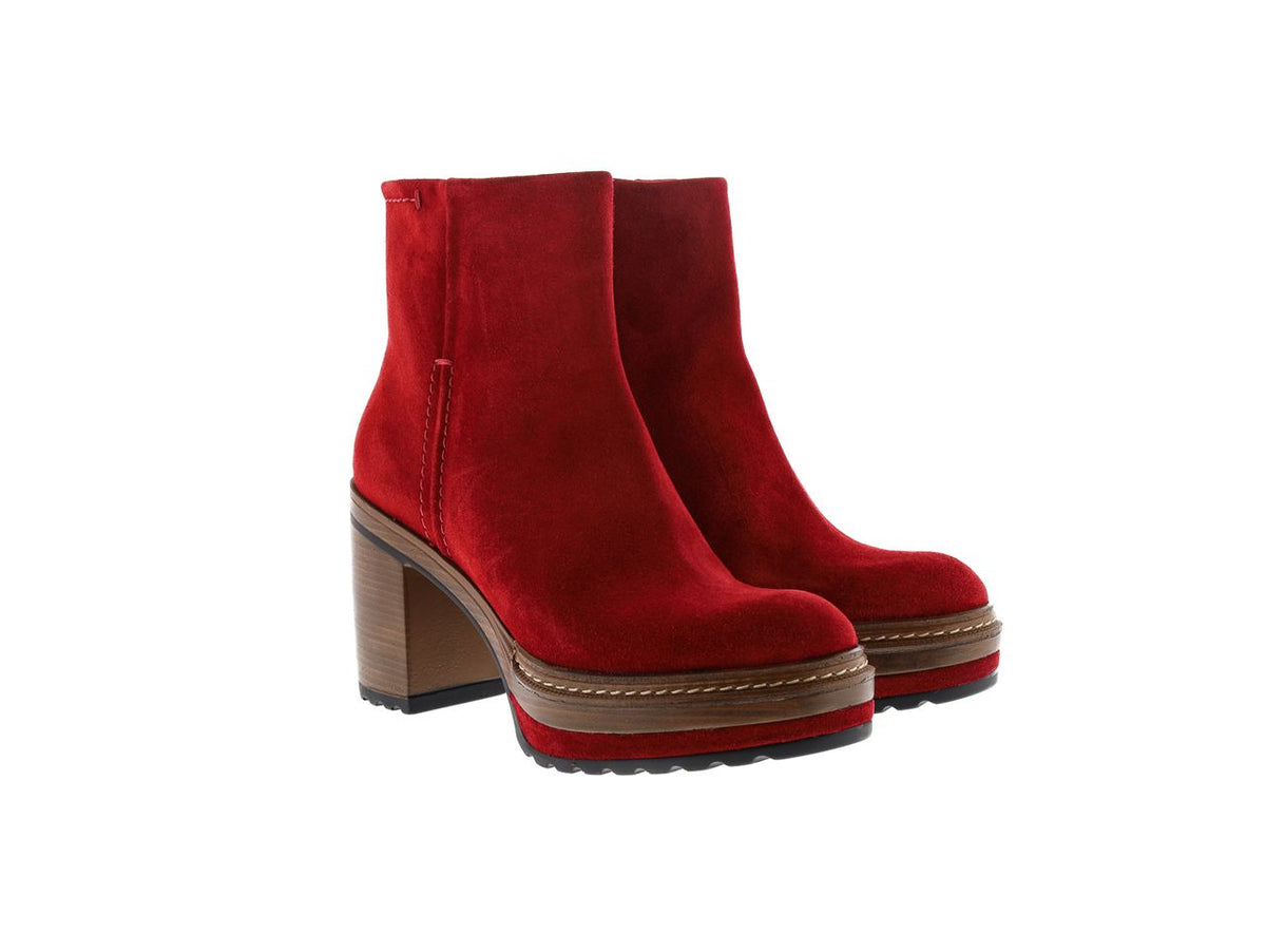 BOTIN TACON OLIVIA VELOUR CHERRY