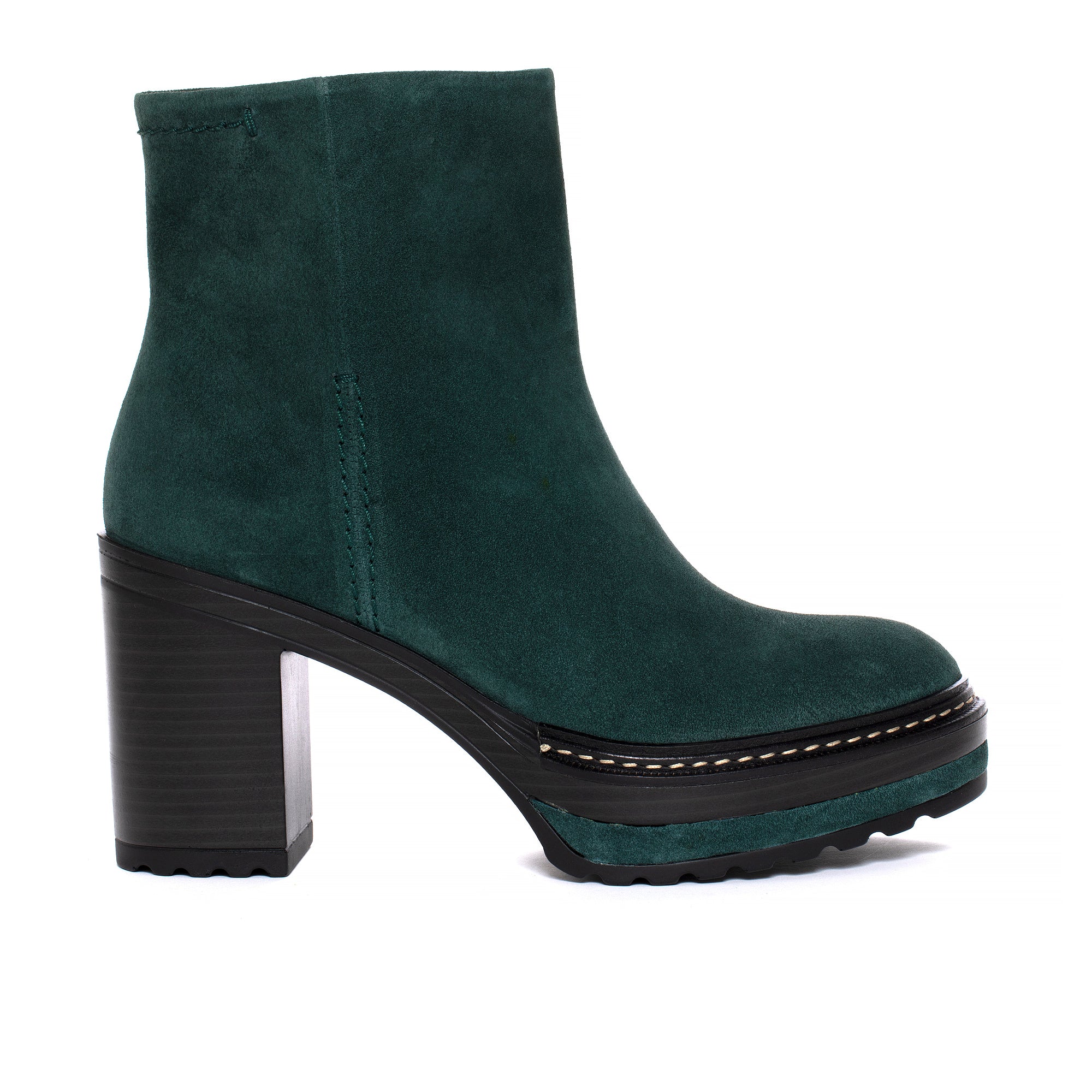 BOTIN TACON OLIVIA VELOUR PETROLEO