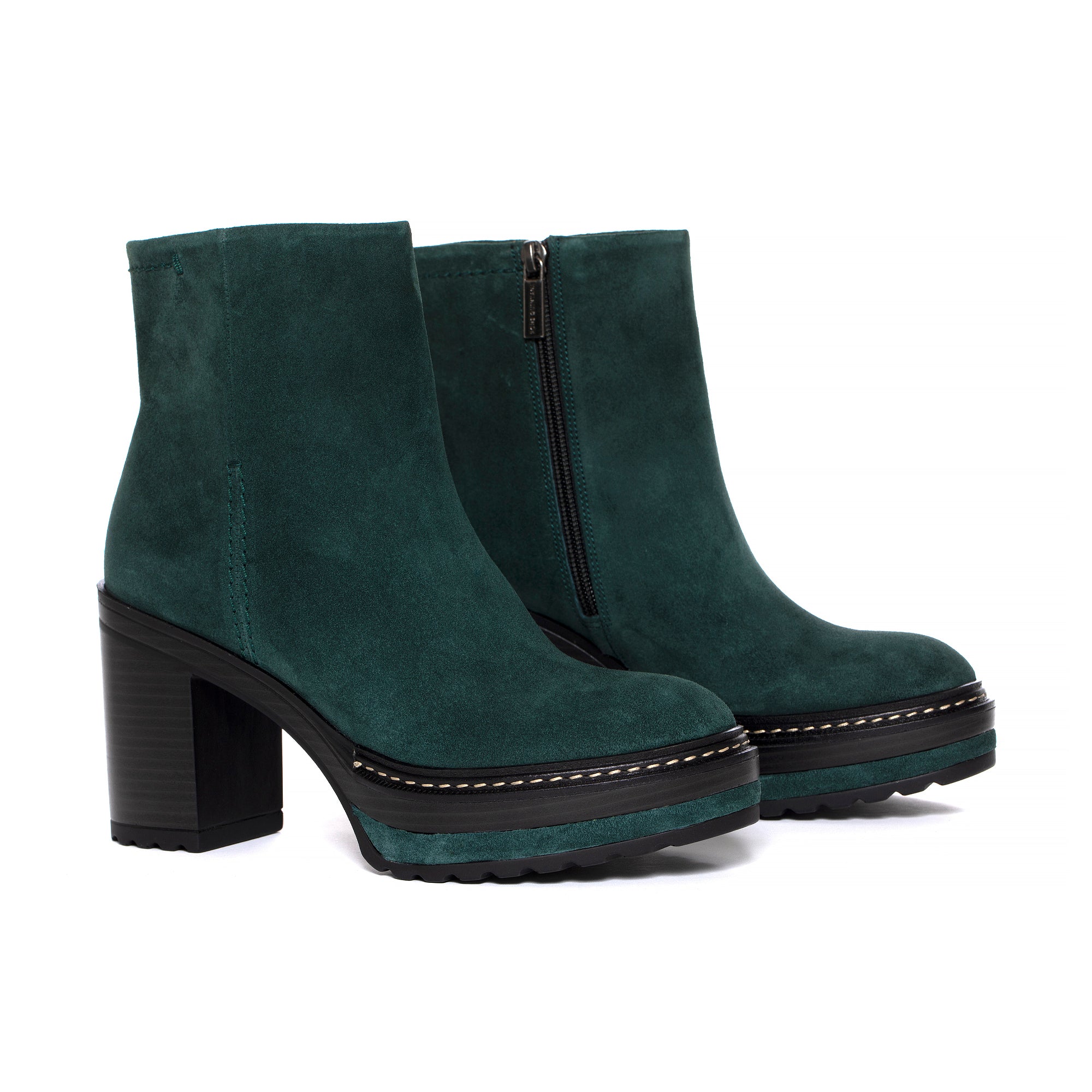 BOTIN TACON OLIVIA VELOUR PETROLEO
