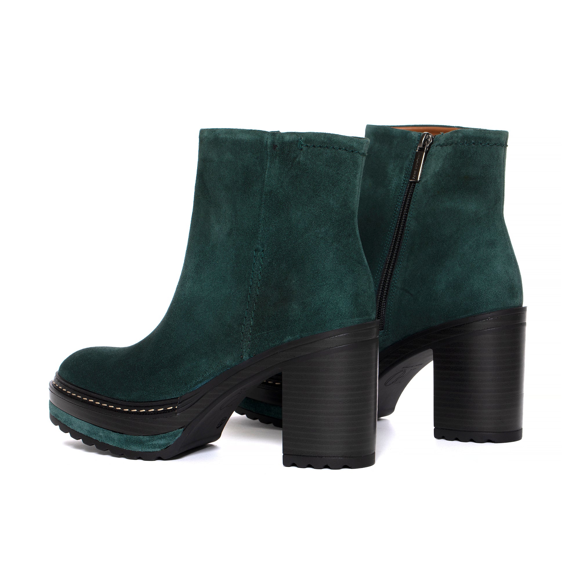 BOTIN TACON OLIVIA VELOUR PETROLEO