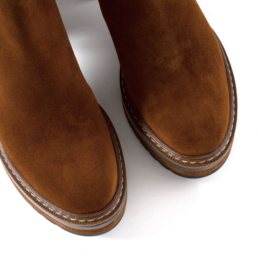 BOTIN TACON OLIVIA VELOUR CUERO