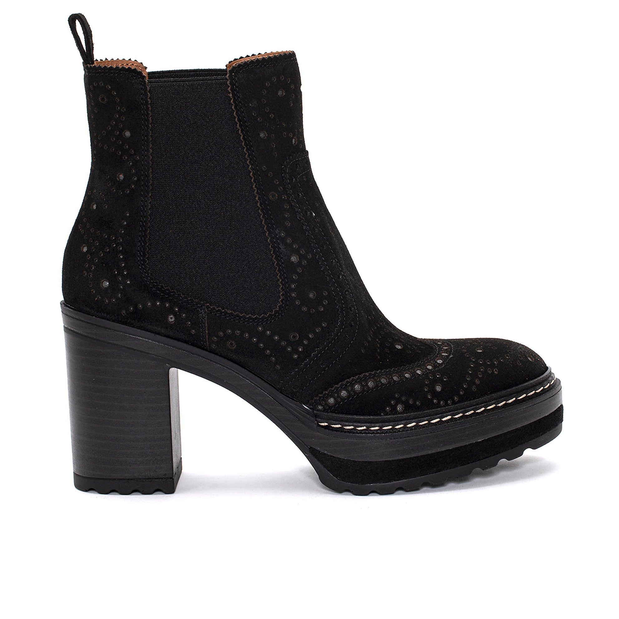 BOTIN TACON OLIVIA VELOUR NEGRO