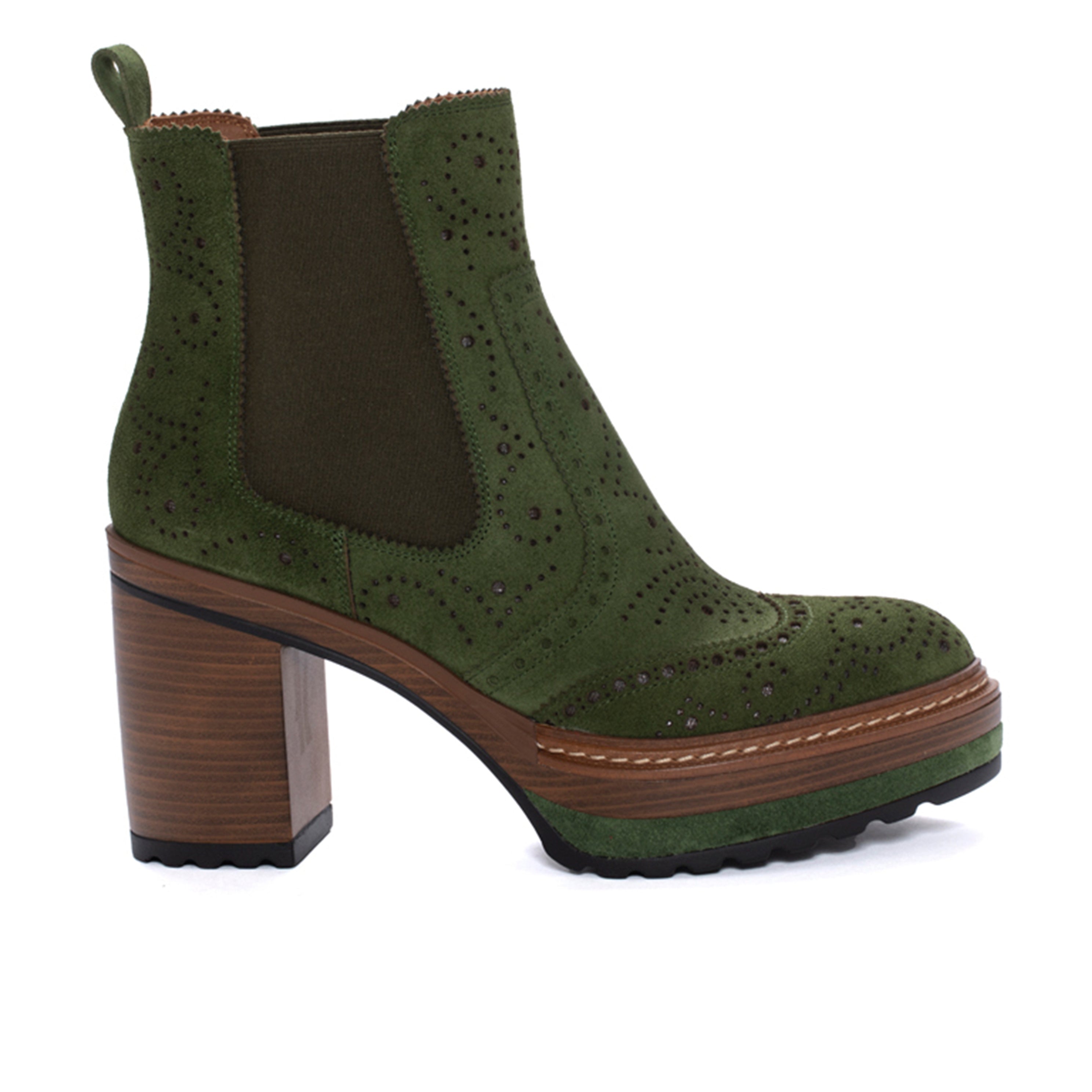 BOTIN TACON OLIVIA VELOUR MUSGO