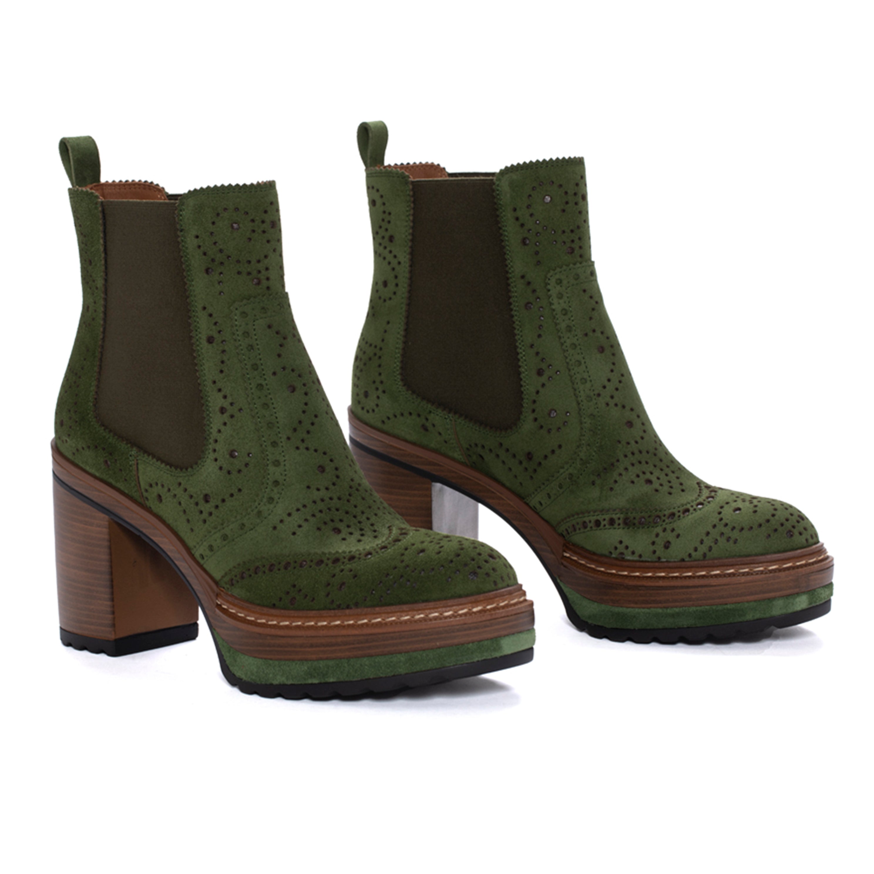 BOTIN TACON OLIVIA VELOUR MUSGO