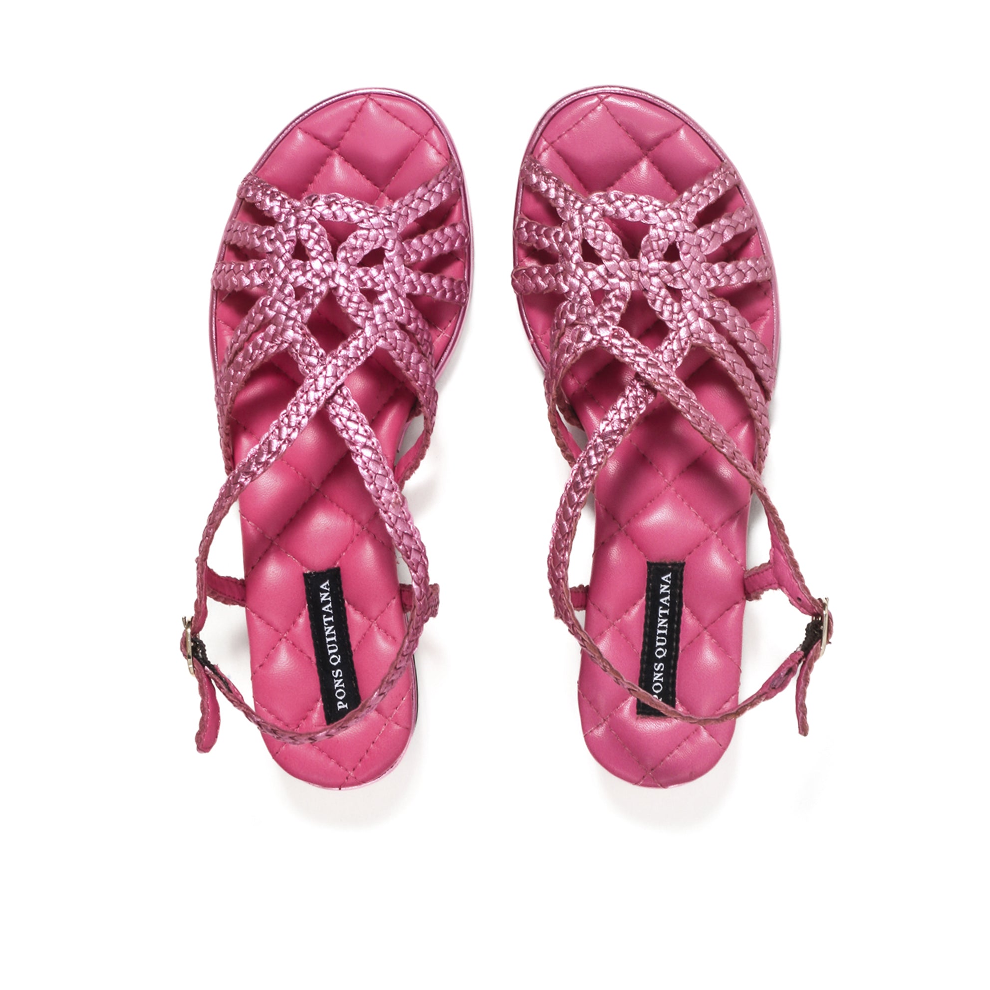 SANDALIA PLANA DIANA METAL MALVA