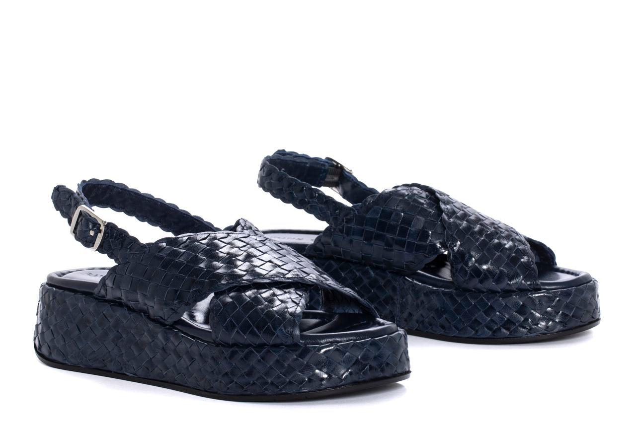 SANDALIA PLATAFORMA MAUI TRENZADO 8MM AZULON