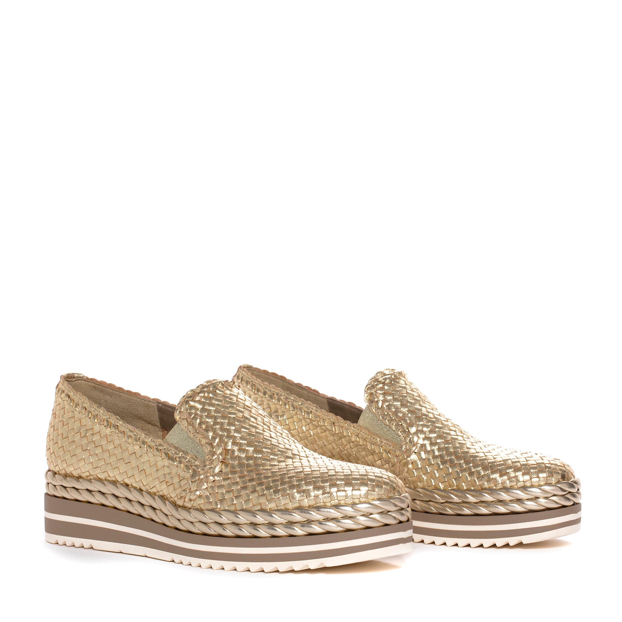 SLIP ON PLATAFORMA 1988 METAL PLATINO