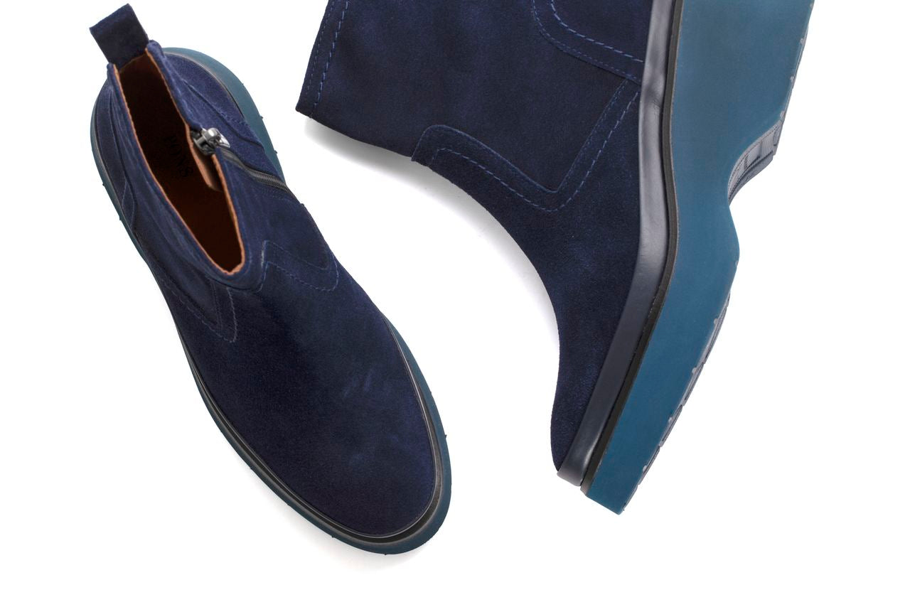 BOTIN PLATAFORMA RAQUEL VELOUR OCEANO