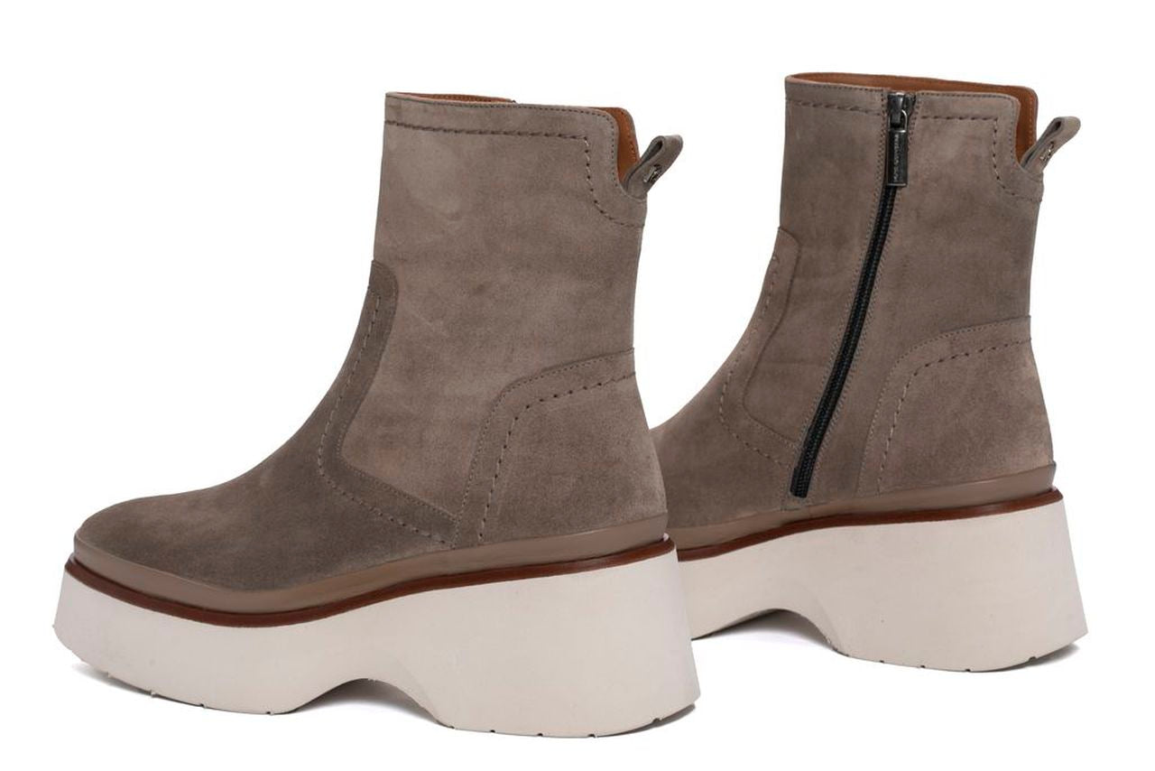 BOTIN PLATAFORMA RAQUEL VELOUR TOPO