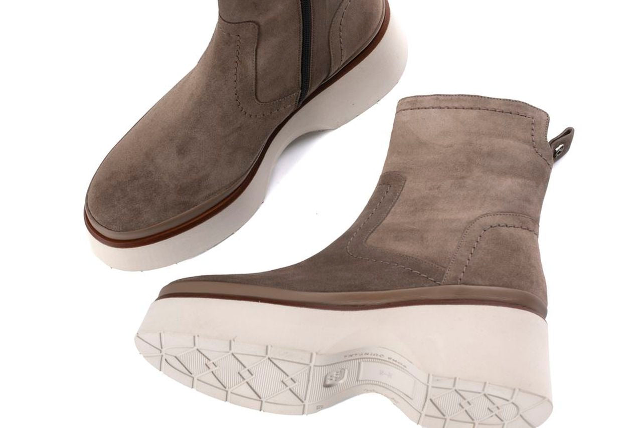 BOTIN PLATAFORMA RAQUEL VELOUR TOPO