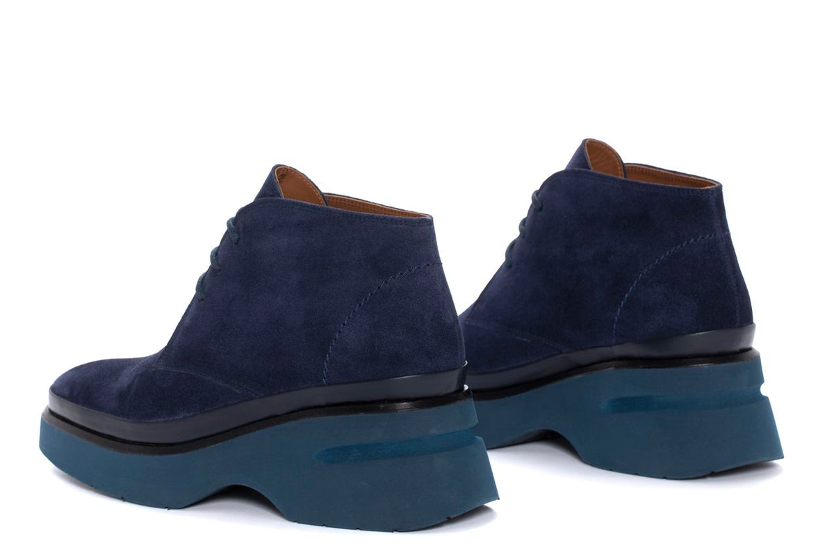BOTIN PLATAFORMA RAQUEL VELOUR OCEANO