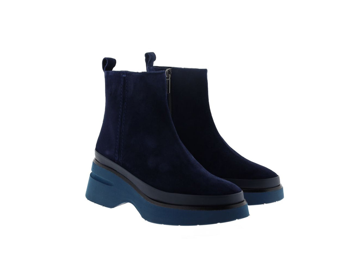 BOTIN PLATAFORMA RAQUEL VELOUR OCEANO