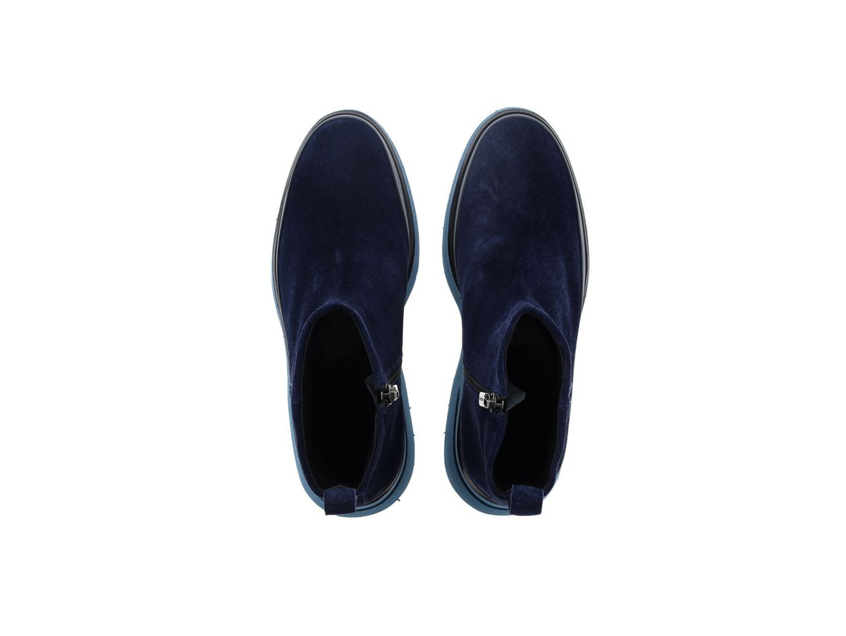 BOTIN PLATAFORMA RAQUEL VELOUR OCEANO