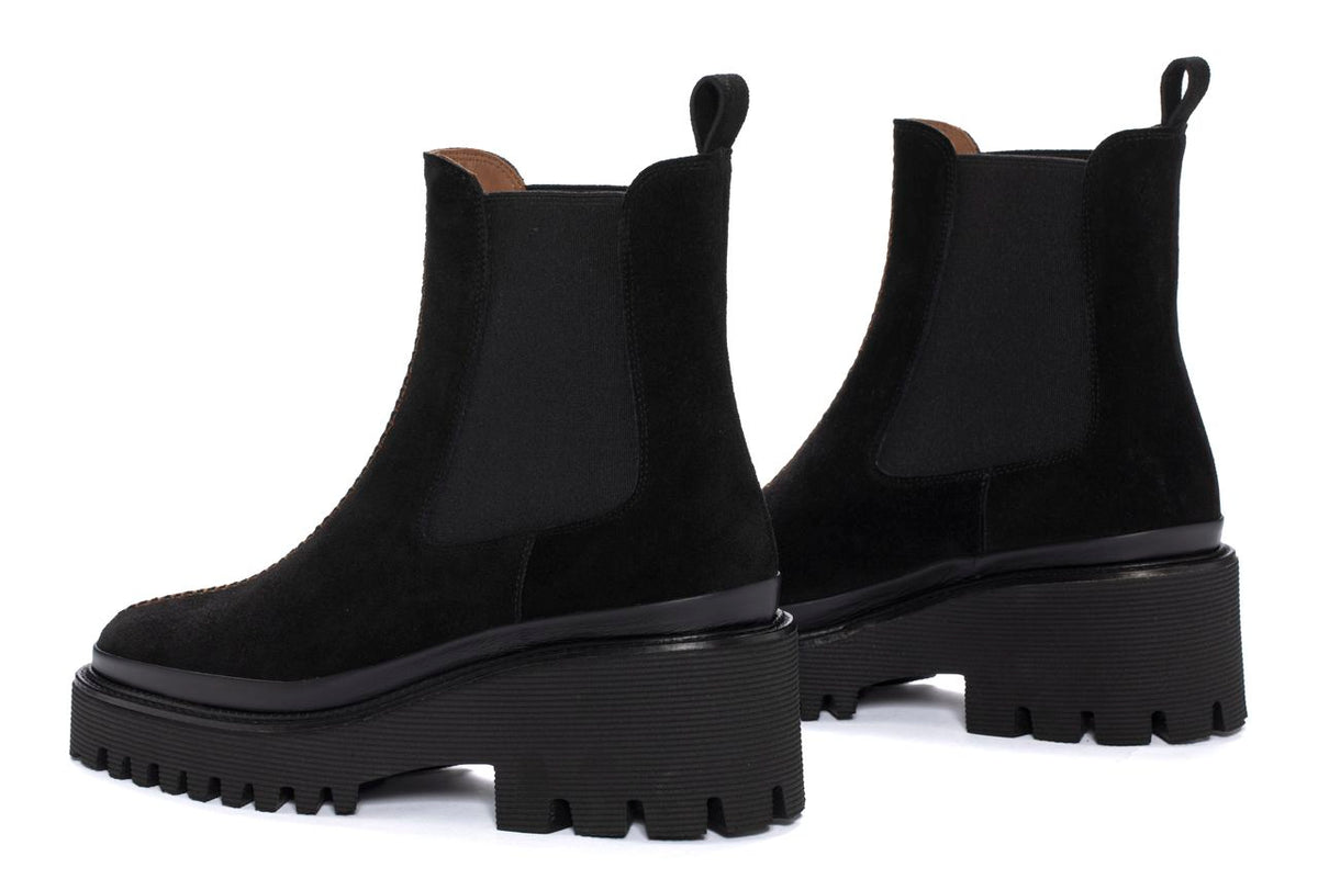 BOTIN PLATAFORMA CARMEN VELOUR NEGRO