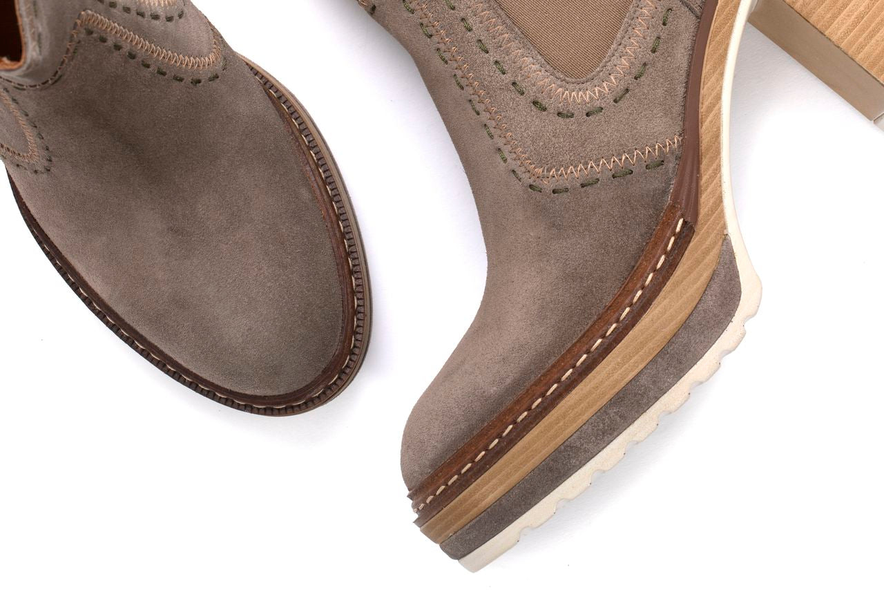 BOTIN TACON OLIVIA VELOUR TOPO