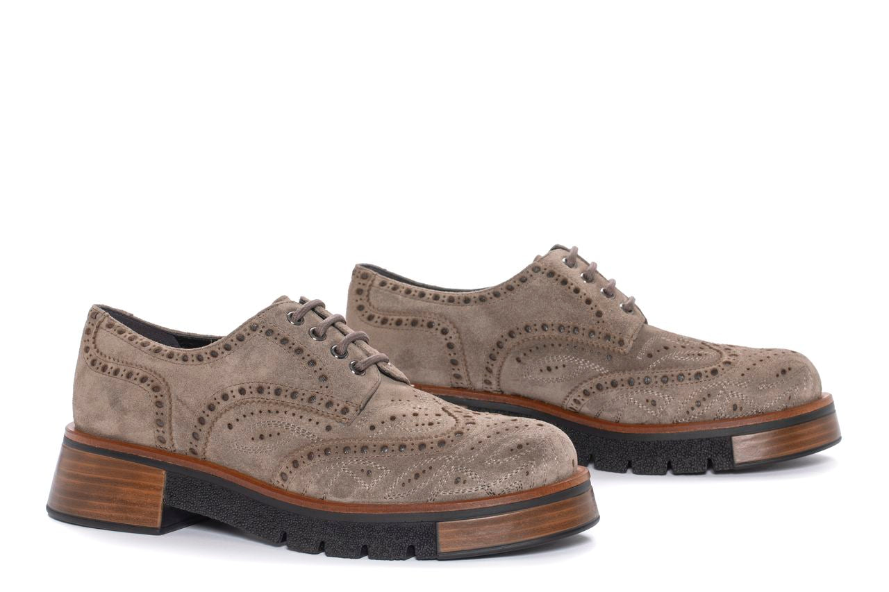 BLUCHER PLATAFORMA MALI VELOUR TOPO