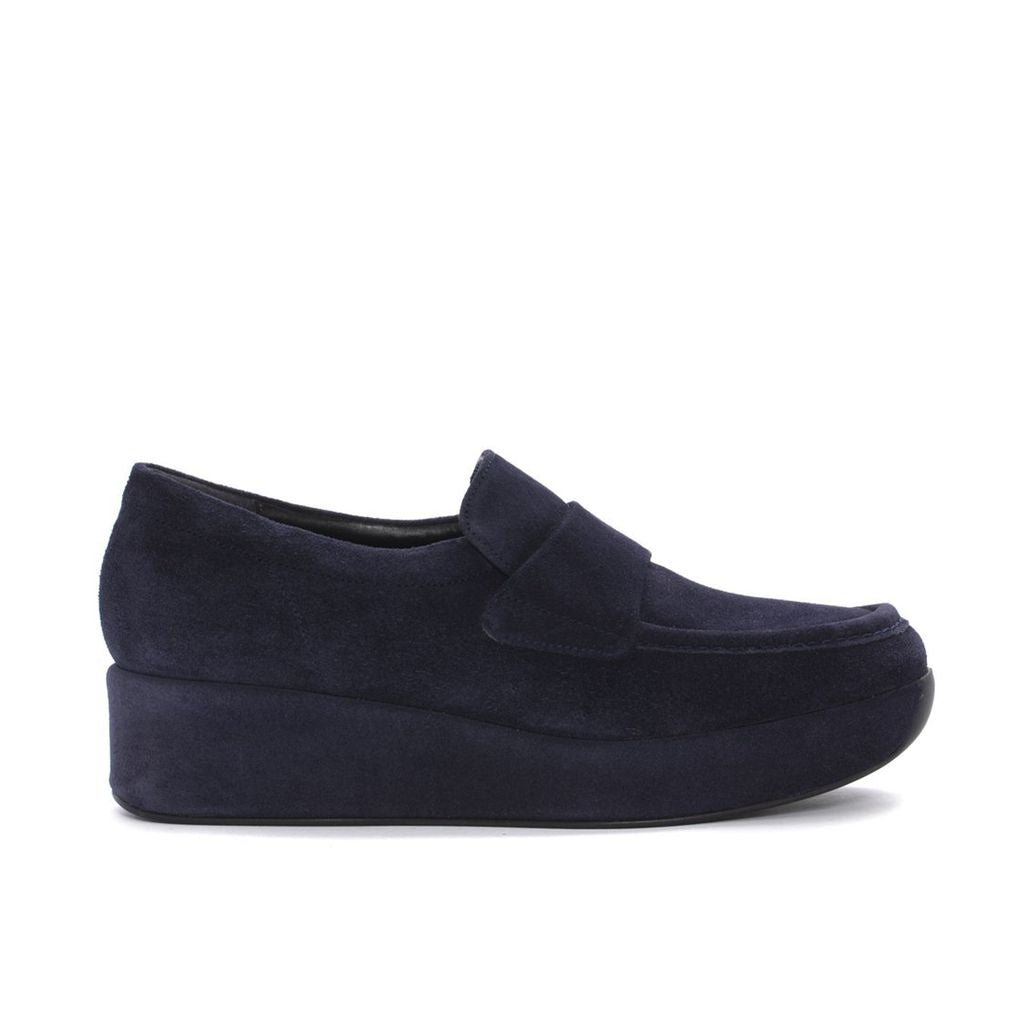 MOCASIN PLATAFORMA CERTIER VELOUR OCEANO