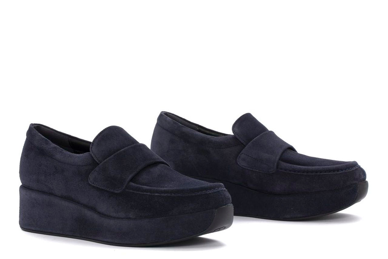 MOCASIN PLATAFORMA CERTIER VELOUR OCEANO