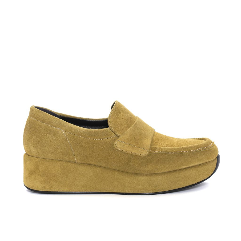 MOCASIN PLATAFORMA CERTIER VELOUR MUSTARD
