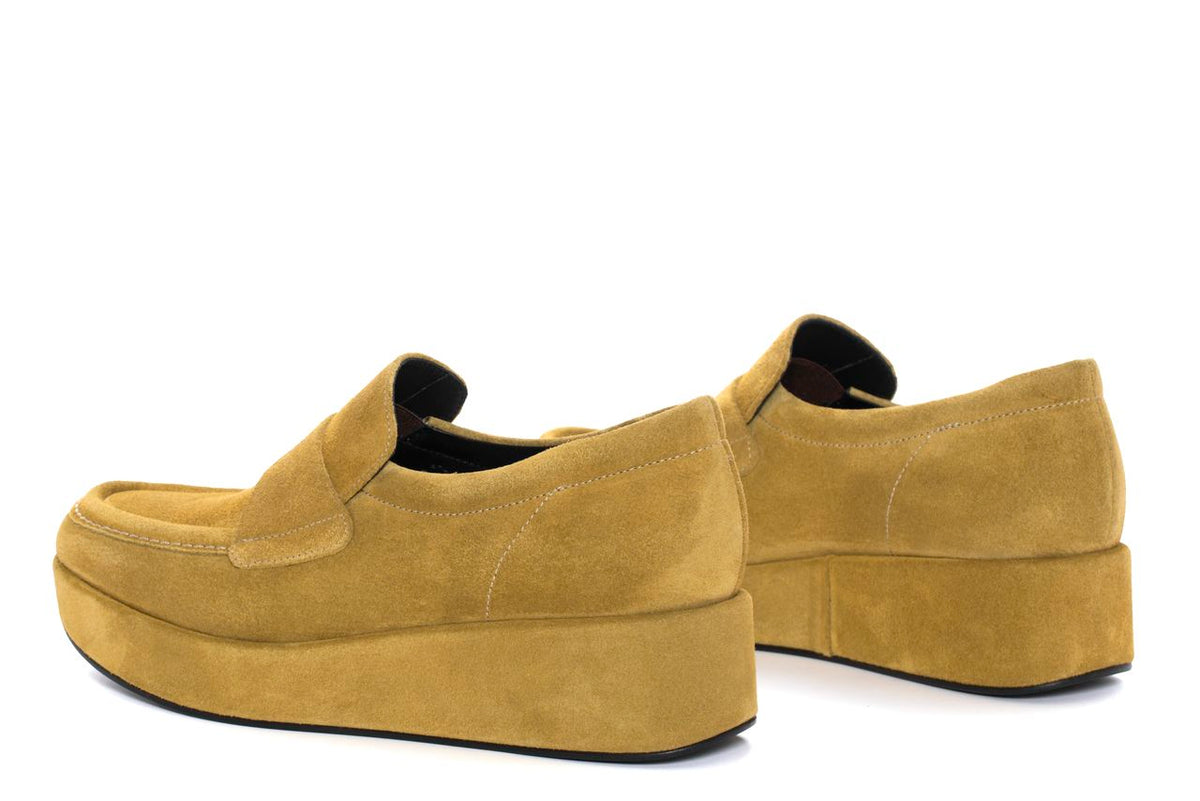 MOCASIN PLATAFORMA CERTIER VELOUR MUSTARD