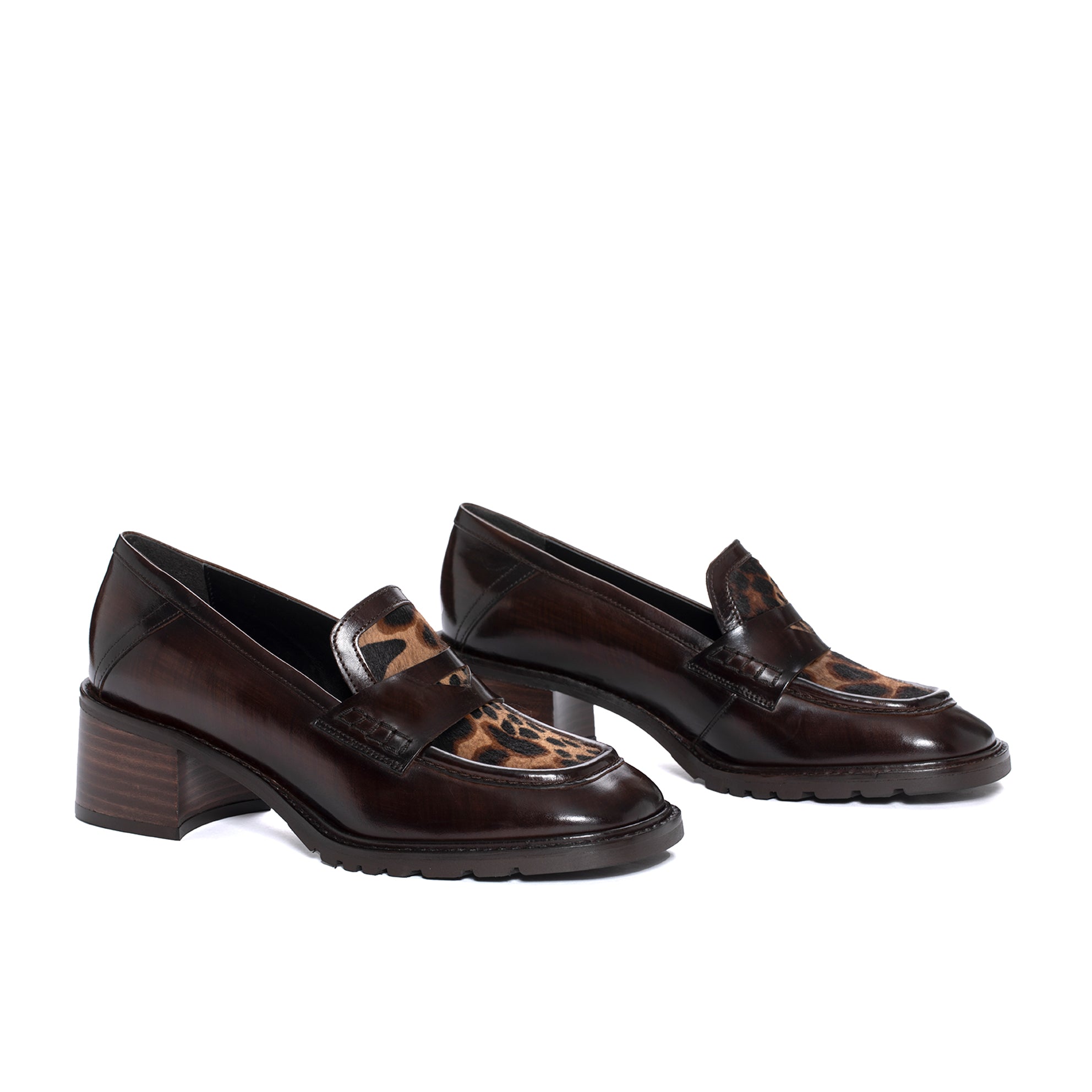 ELENA NEPAL EBONY HEEL SHOE