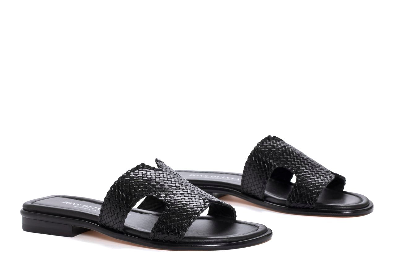 SANDALIA PLANA TINA NEGRO