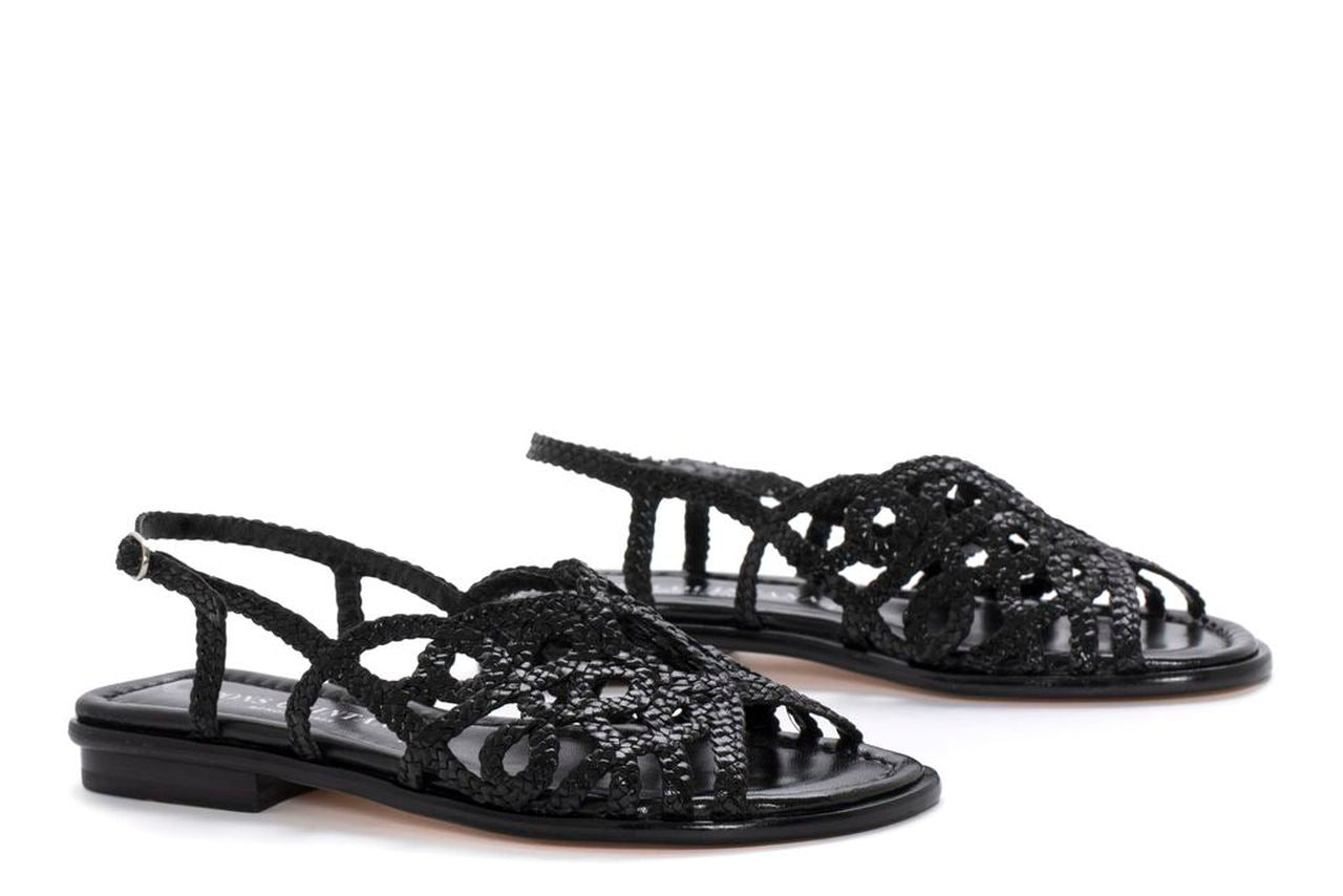 SANDALIA PLANA TINA NEGRO