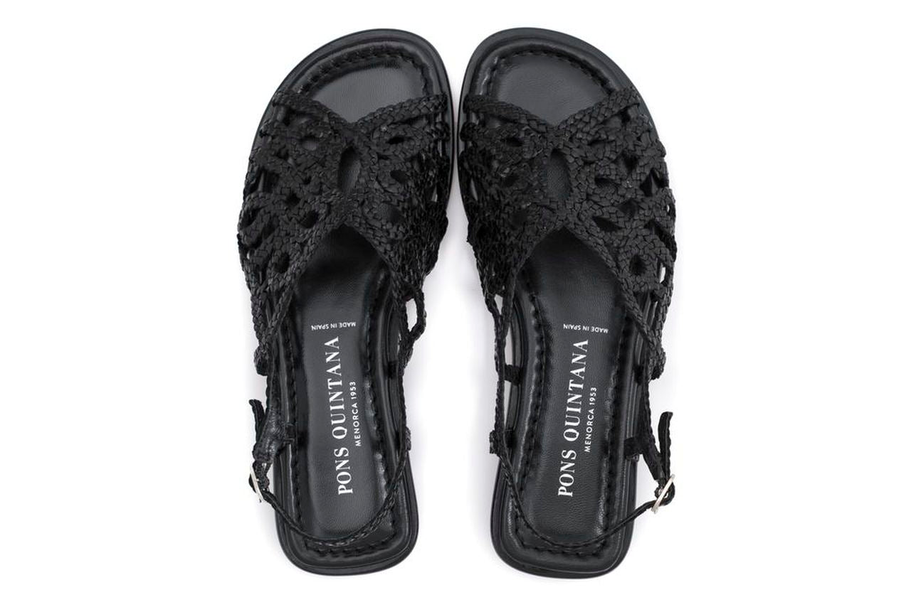 SANDALIA PLANA TINA NEGRO