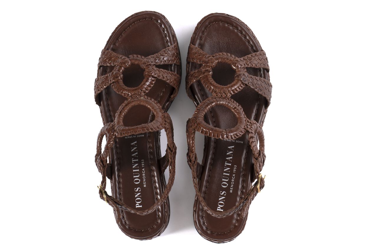 SANDALIA PLATAFORMA FORLI CAOBA