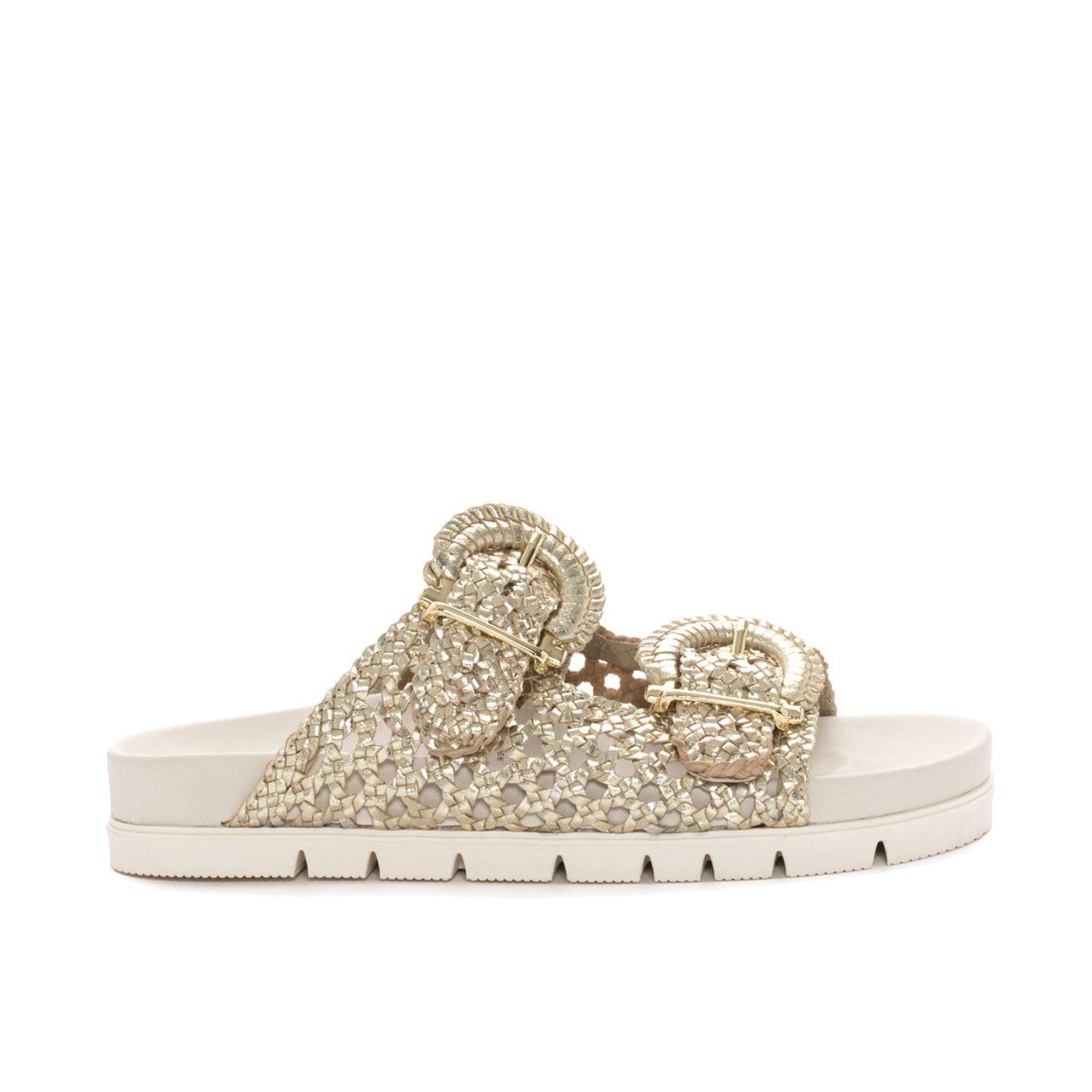 SANDALIA FUSSBETT CAIMAN PLATINO