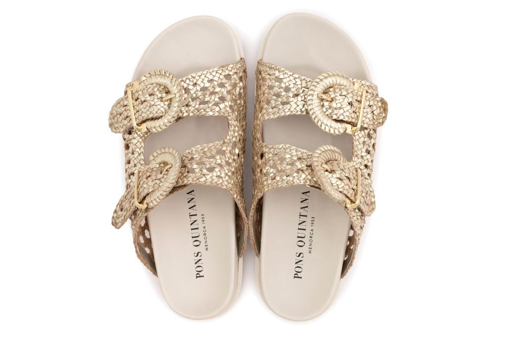 SANDALIA FUSSBETT CAIMAN PLATINO