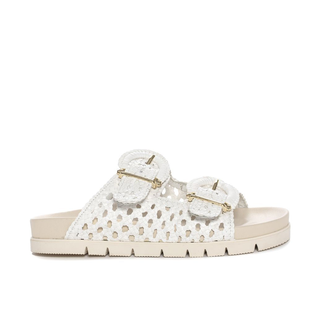 SANDALIA PLANA FUSSBETT CAIMAN WET MILK