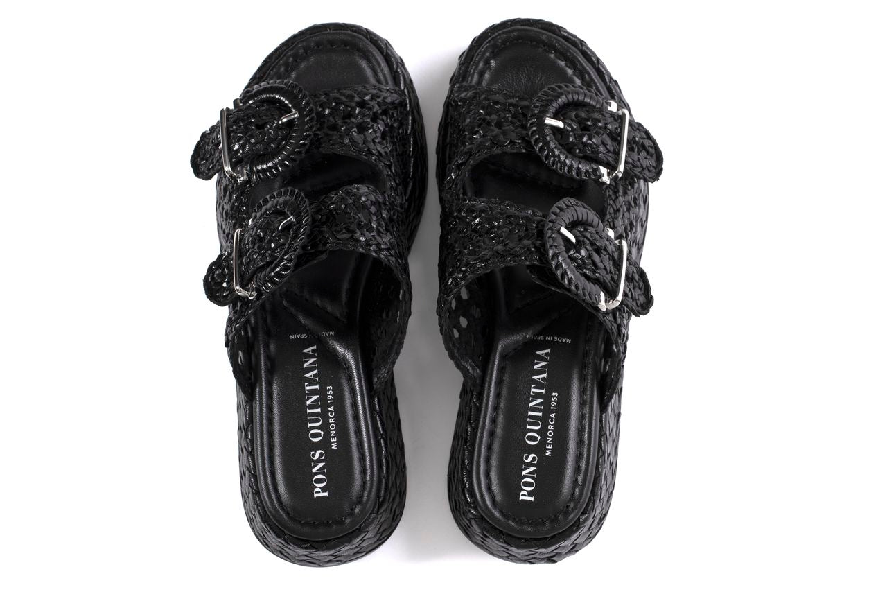 SANDALIA PLATAFORMA MAUI NEGRO