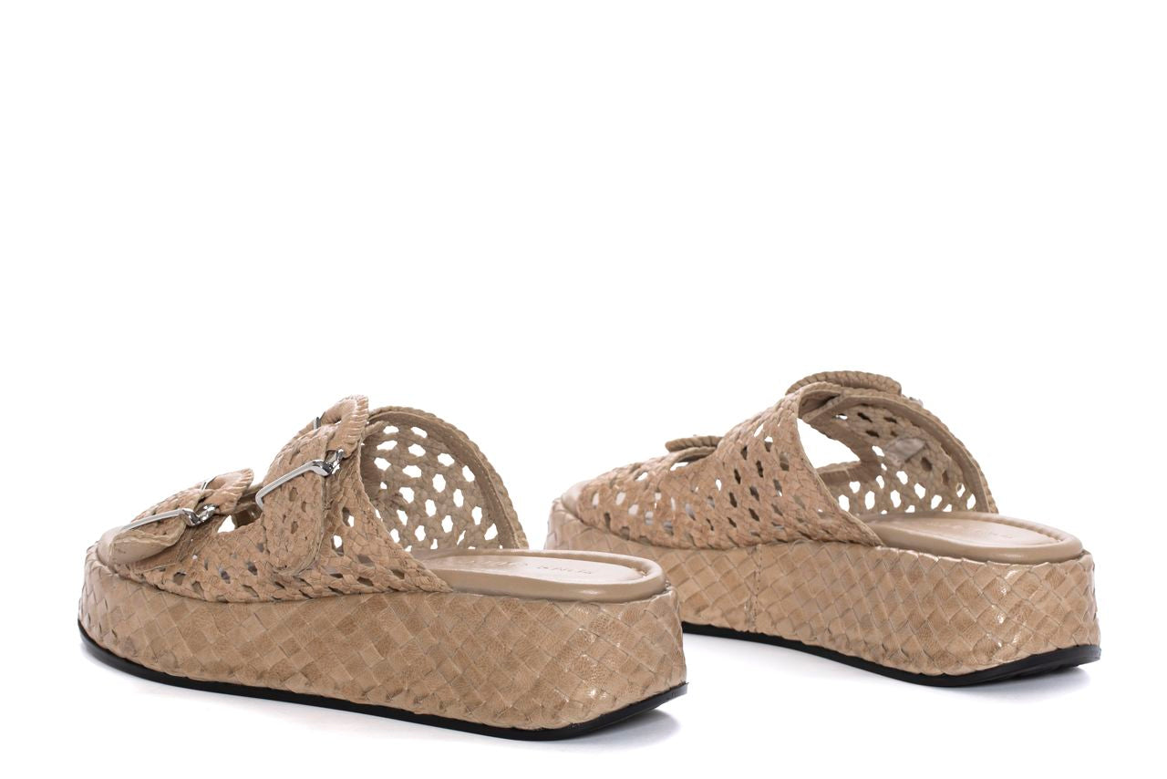 SANDALIA PLATAFORMA MAUI TRENZADO 8MM FUMO