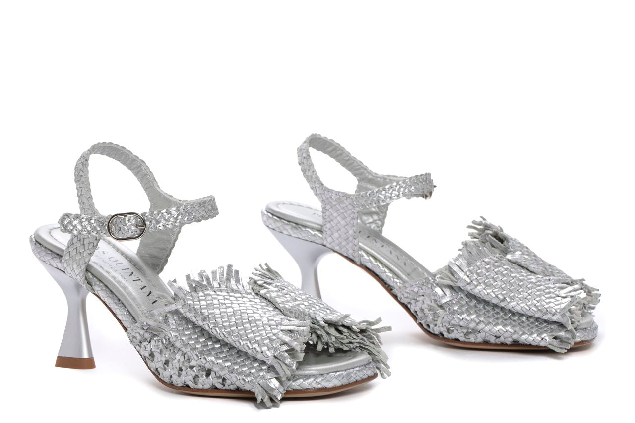 SANDALIA TACON FIJI METAL SILVER