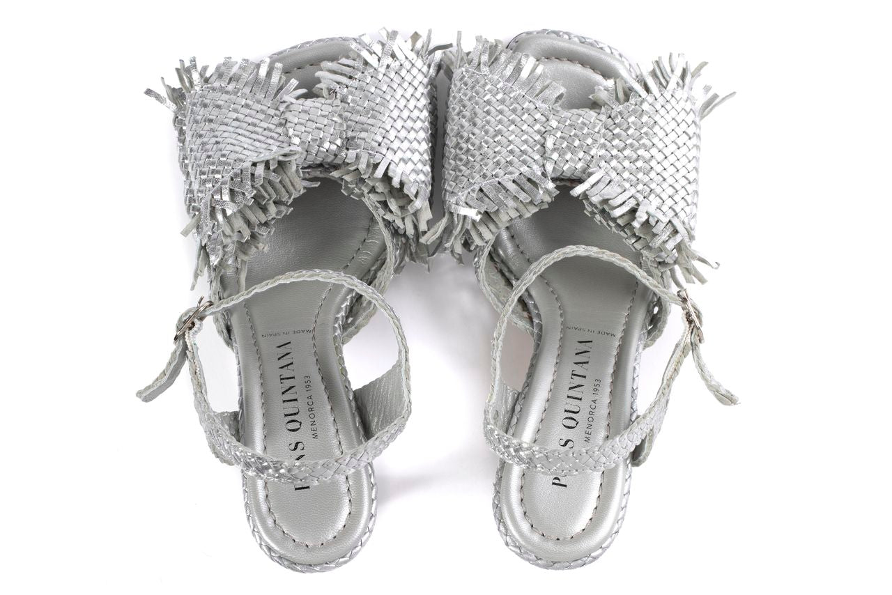 SANDALIA TACON FIJI METAL SILVER