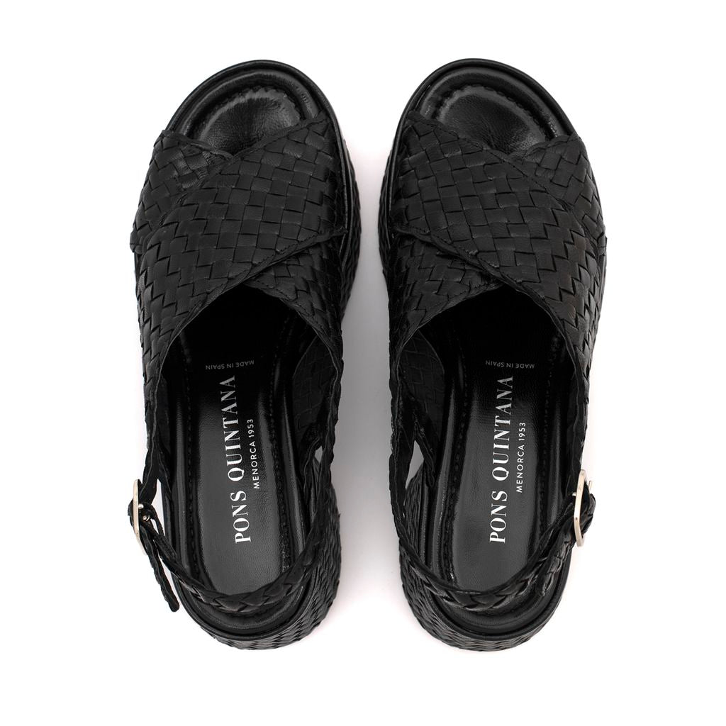 SANDALIA PLATAFORMA LILLE NEGRO