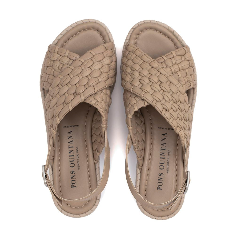 SANDALIA PLATAFORMA MILAN TAUPE