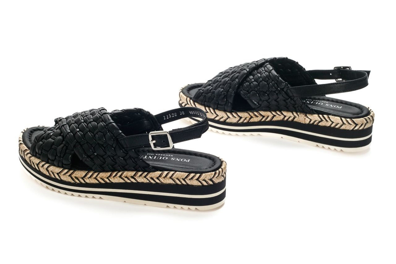 SANDALIA PLATAFORMA MILAN NEGRO