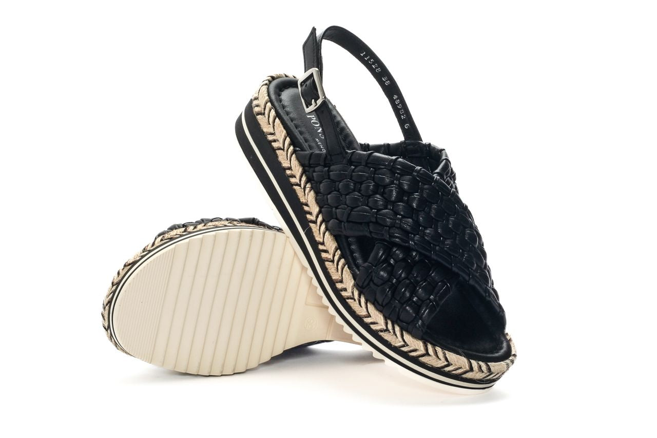 SANDALIA PLATAFORMA MILAN NEGRO