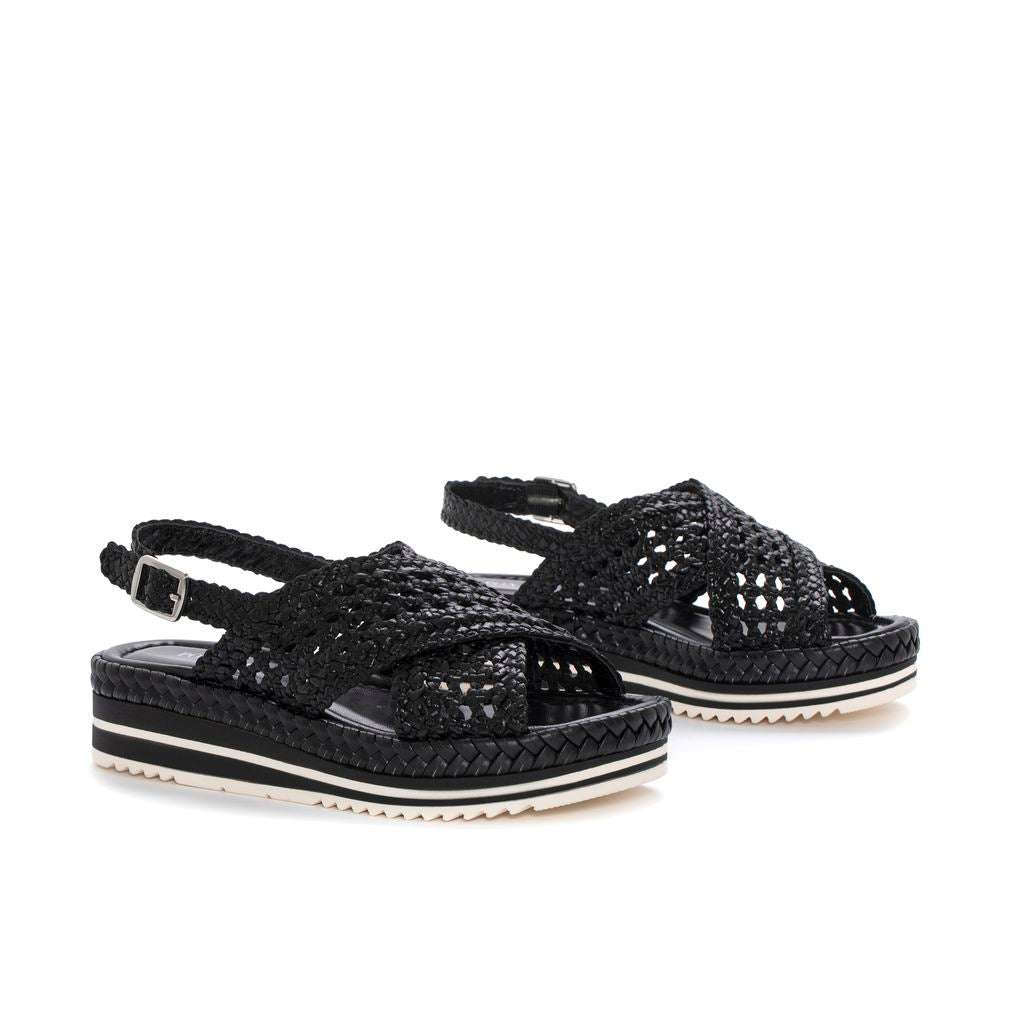 SANDALIA PLATAFORMA MILAN NEGRO